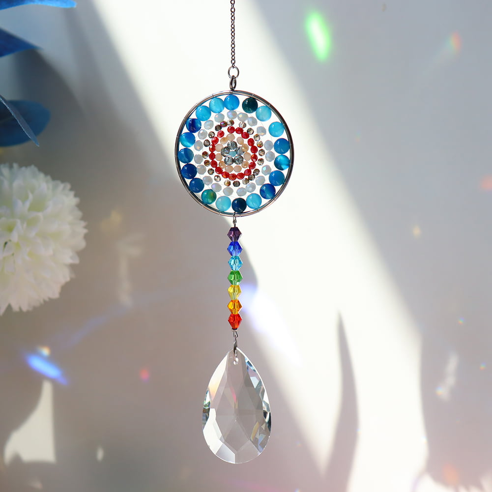 63mm Clear Maple Leaf Crystal Ball Hanging Prism Suncatcher Lamp Pendant 