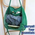 thumbnail image 4 of Bolso HOXIS Oversize de piel sintética para mujer, color verde ultramar, 4 of 6