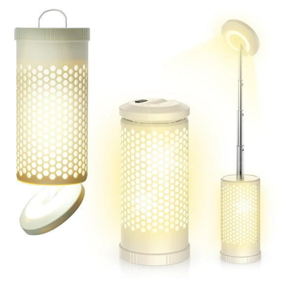 Eyotto Camping Light, 3000mAh Rechargeable Camping Lantern, Honeycomb Design Adjustable Camping LED Lantern, Warm & White Light Color with 180° Rotating Camping Light for Camping Tent Picnic Glamping