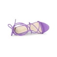 thumbnail image 4 of BLISSFUL STEP Women's Strappy Heel Lace Up Stiletto Heels Sandals Lavender 9, 4 of 7