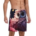 thumbnail image 2 of Sikiie Cute Flower Owl Mens Pajama Shorts, Lightweight Lounge Pant with Pockets Soft Sleep Pj Shorts for Men3X-Large, 2 of 6
