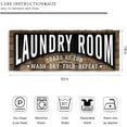 thumbnail image 4 of Funny Laundry Room Valance Kitchen Curtains 52Wx18H Inch Rod Pocket Vintage Farmhouse Black Short Curtains Art Printed Rustic Wooden Living Room Bedroom Window Drapes Treatment Fabric 1 Panel, 4 of 5