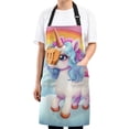 thumbnail image 2 of JSTEL Unicorn Rainbow Apron with 2 Pockets for Women Men Adjustable Garden Bib, 2 of 5