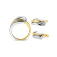 thumbnail image 4 of Gem & Harmony 14K Yellow and White Gold Polished Folded Design Ring (SIZE 7) for Women, 4 of 6