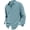 Blue, variant on Men'S Corduroy Shirts Fall Long Sleeve Turn-Down Collar Textured Shacket Peacock Green XXXL