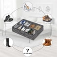 thumbnail image 3 of Under Bed Shoe Storage Box Drawer Organizer for Shoe Storage Foldable Box for 12 Pairs of Shoes,Black(A), 3 of 5