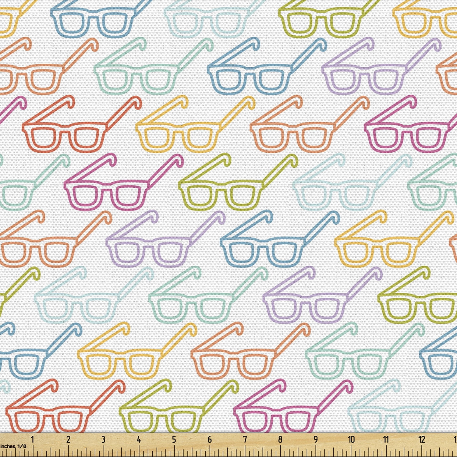 Indie Fabric by the Yard Upholstery, Colorful Pattern with Classical