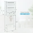 thumbnail image 3 of Costway Over the Toilet Storage Rack Bathroom Space Saver with 2 Open Shelves & Drawers, 3 of 10