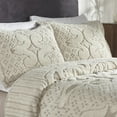 thumbnail image 5 of Better Trends 3 Piece Full Bedspread Set 100% Cotton Chenille Tufted Medallion Pattern Soft & Luxurious Feel, Perfect for All Seasons, Machine Washable (Beige) Serenity Collection, 5 of 6