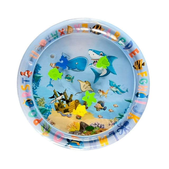 WIFKLSIIPG Coussin d'Entraînement pour Enfants, Coussin de Siège Gonflable Musical, Remplissable d'Eau, Forme Ronde (95cm)