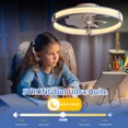 thumbnail image 3 of BAYSQUIRREL Ceiling Fans with Lights and Remote, Low Profile Ceiling Fan, 3000-6000K Dimmable Bladeless Fan Light, 3 Colors 6 Speeds Reversible, Modern Flush Mount Ceiling Fan for Bedroom, 3 of 8