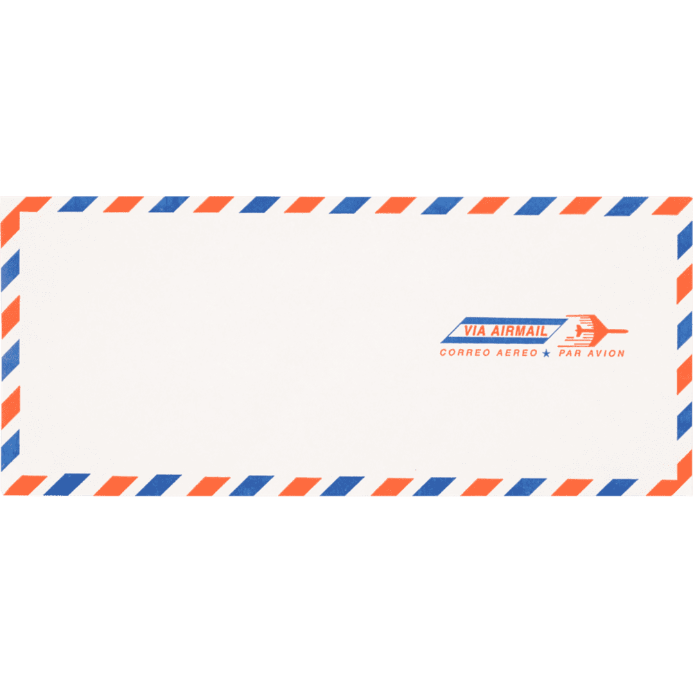 LUXPaper #10 Regular Envelopes, 4 1/8 x 9 1/2, Airmail, 250/Pack