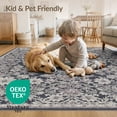 thumbnail image 4 of ODIKA 8'x10' Washable Area Rug Non-Shedding, Easy Care, Moth Boho Vintage Mediterranean Scroll Border Butterfly Vinyl Flowing Dynamic for King Size Bedroom Under Bed, Master Suite, 4 of 7