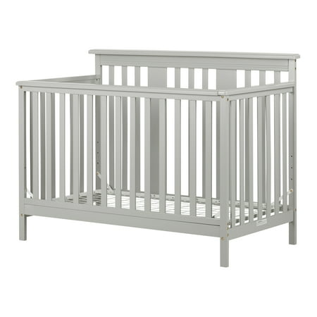 UPC: 0066311073133 | South Shore Cotton Candy Baby Crib 4 Heights with Toddler Rail Soft Gray