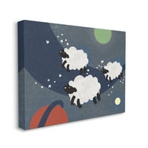 The Stupell Home Decor Collection The Kids Room by Stupell Sheep In Space Wall Art
