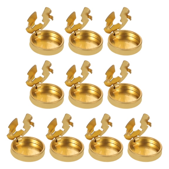ELAYARD Copper Button Covers 10Pcs Stylish Yellow Fasteners for Sewing Shirts, Blouses, and Garments