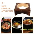 thumbnail image 2 of Wood Pot Stand Anti Skid Kitchen Stone Pot Stand Wooden Casserole Rack for Home Restaurant (Inner Circle Diameter: 12.8cm), 2 of 6