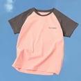 thumbnail image 3 of FAOWME Boys Girls Sports Speed Drying Short Sleeve Compression Shirts And Pant 2 Pcs Set Orange 3-4 Years, 3 of 3