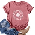 thumbnail image 1 of SMihono Hauts pour Femmes Été Décontracté Mode T-shirt Imprimé à Manches Courtes Col Rond Oversize, 1 of 4