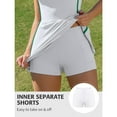 thumbnail image 5 of Attraco Tennis Dresses for Women Contrasting Colors with Shorts and Pockets and Bra V Neck Racerback Golf Activewear, 5 of 9