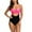 Pink, variant on Alkepwun One Piece Swimsuit Women Cutout High Waisted Bathing Suit Adjustable Wrap Tie Back 1 Piece Swimsuit on Clearance