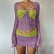 thumbnail image 2 of Conjunto de vestido sexy con top tubo y lentejuelas huecas para mujer - Conjunto de dos piezas, poliéster, ropa para discoteca y fiesta, S-XL, 2 of 5