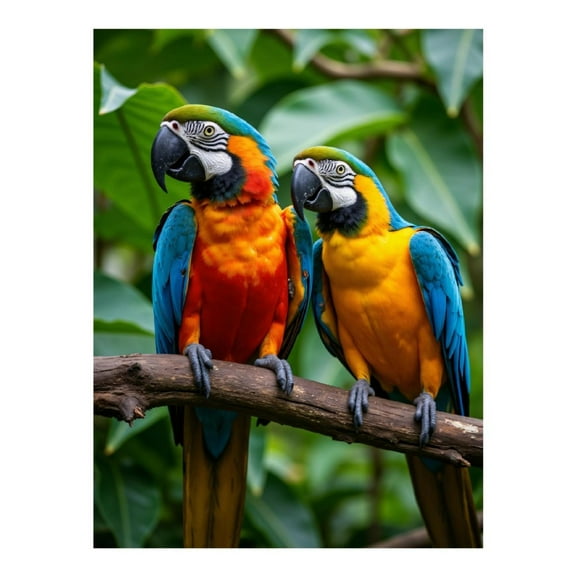 Diamond Art Kit for Adults, Colorful Parrots Perched On Branch Diamond Painting for Adults Beginners, 5D DIY Diamond Art Painting Kits, Colorful Diamond Painting Craft for Home Decor 12x16