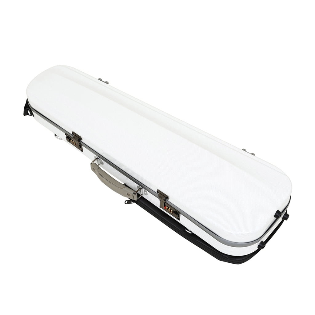 WINDLAND Violin Hard Case Adjustable Size Carbon Fiber Texture with Accessory Pocket