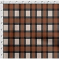 thumbnail image 4 of Soimoi Check Printed, Polyester Fleece, Fabric by The Yard Sewing DIY Stretch Fabric 56 Inches Wide, WarmFabric for Hats, Coats, Gloves, Blankets, Brown, 4 of 5
