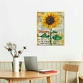 thumbnail image 3 of Nawypu Farmhouse Sunflower Wall Art Flower Dragonfly Pictures Wall Decor Inspirational Quotes Canvas Painting Print Artwork Modern Home Decor Framed for Living room Bedroom Bathroom, 3 of 5