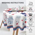 thumbnail image 5 of 4th of July Patriotic Round Tablecloth 60 Inch Waterproof Polyester Cover for Dinner, Kitchen Parties Celebrate Independence Day in Style, 5 of 6