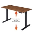 thumbnail image 5 of CQSXDA Adjustable Height Electric Standing Desk With Mahogany Top 24x48 Inches For Comfortable Home Office Workstation, 5 of 13