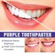 thumbnail image 4 of La pasta de dientes blanqueadora de dientes morada Jaysuing limpia las manchas de los dientes y el olor bucal y cuida las encías. Pasta de dientes blanqueadora, 4 of 5