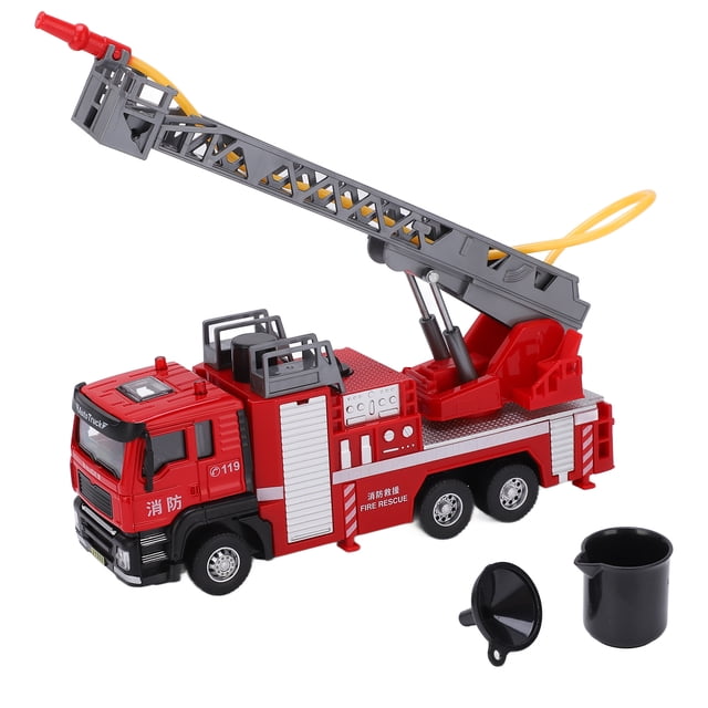 1:50 Ladder Fire Truck Model, Feel Comfortable Ladder Fire Engine Truck Car For 3+ For Indoor For Home