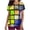 Green, variant on Women's Classic Checkered Print Scrub Top Color Block V-Neck Nurse Tee, Trendy Workwear Outfits, Breathable Short Sleeve Scrubs Clothing, Fashion Pullover Tops