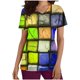 thumbnail image 1 of Vestido Corto para las Mujeres con Cuello en V Imprimir Manga Corta Bolsillo Enfermera Top, Poliéster Ligero para el Hogar Diario Y Desgaste Casual, 1 of 1