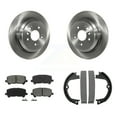 thumbnail image 1 of Transit Auto Rear Disc Rotors Semi-Metallic Pads and Parking Brake Shoes Kit for Car Honda Pilot Ridgeline Passport K8S-104280, 1 of 11