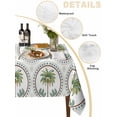 thumbnail image 2 of Palm Trees Table Cloth, Waterproof Tablecloth for Rectangle Tables, Green Summer Botanical Watercolor Reusable Washable Fabric Table Cover for Restaurant Kitchen Dining Tables 60"x102", 2 of 9