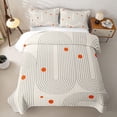 thumbnail image 2 of Homewish Modern Bohemian Stripes Quilt King,Contemporary Artwork King Coverlet Set,Cream,3 Pieces, 2 of 7