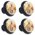 thumbnail image 2 of 4 Pcs Kangaroo Knobs for Kitchen Cabinet Cupboard Dresser Bookcase Drawer Pulls Handles Round Home Decor, 2 of 8