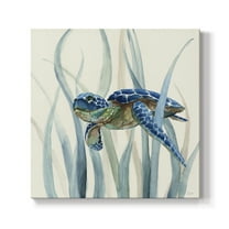Wexford Home Turtle in Seagrass II - 16" x 16" Gallery Wrapped Canvas, Ready to Hang