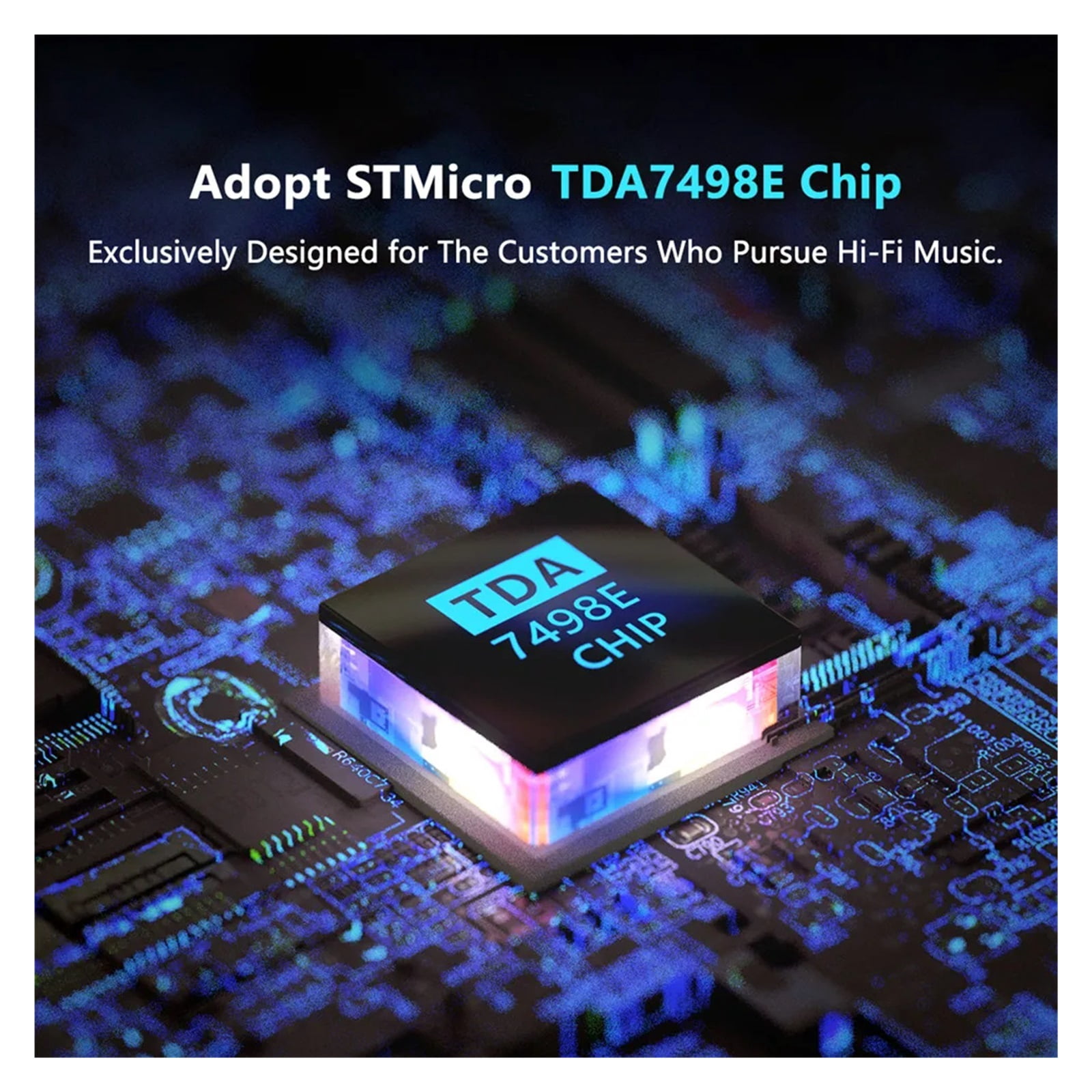 TDA7498E 2 Channel Sound Power Amplifier Receiver Mini HiFi Amp Home Theater Speakers 160W X 2 Amplificador