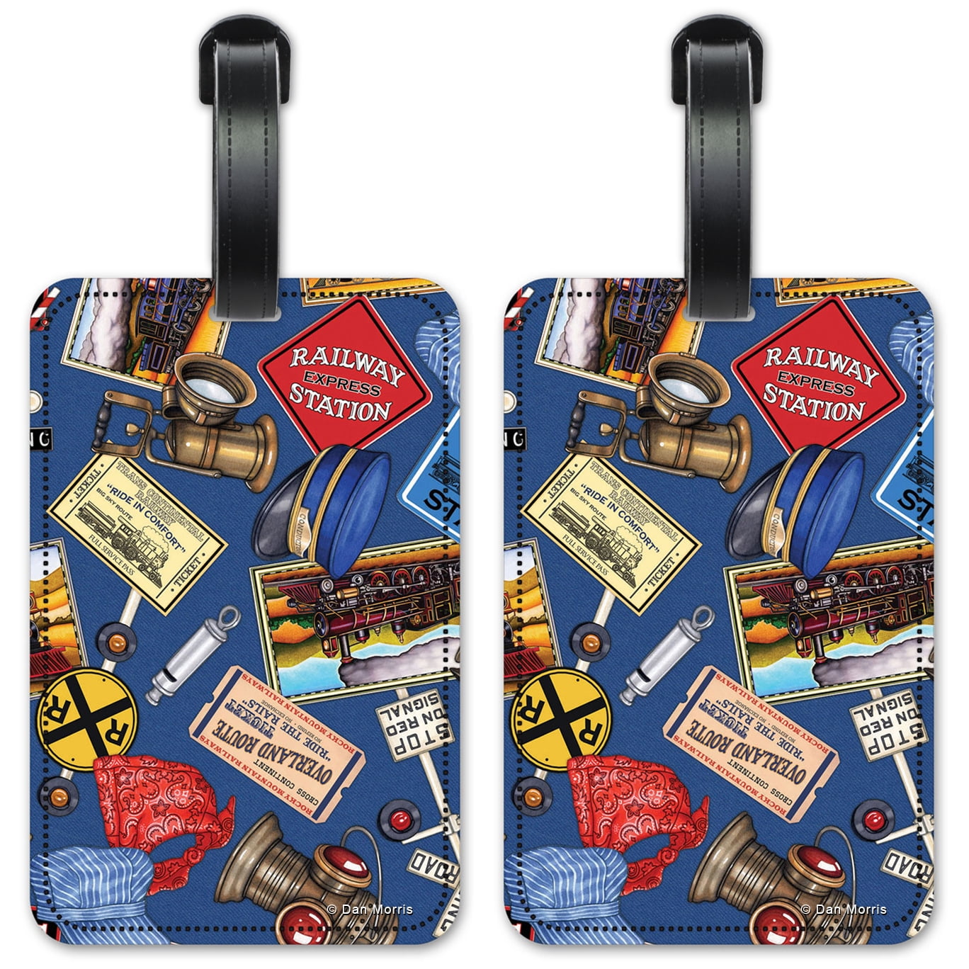 Engineer Hats (blue) Image by Dan Morris Luggage ID Tags / Suitcase