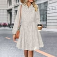 thumbnail image 3 of Bovxnpu Women Long Sleeve Dresses Plus Size Dresses, Long Sleeve Dress for Women Flowy A Line Midi Dress Buttoned Fall Dresses Spring Fall Outfits, 3 of 5
