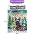 thumbnail image 5 of Merry Christmas Santa Reindeer Antlers French Bulldog Sleigh Xmas Winter Holiday Quilt Bedding Set Dog Lover Gifts 1 Blanket Bed Cover 2 Pillowcases - 00023, 5 of 5