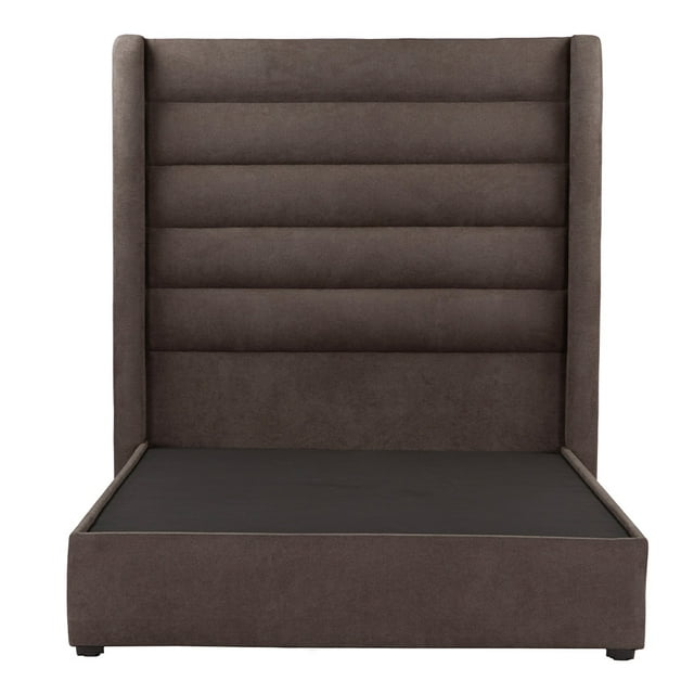 Box Base cama Matrimonial + Cabecera Polar Café
