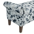 thumbnail image 6 of HL Home Furnishings Rolled Arm Storage Ottoman in Black Floral Bonsai, 6 of 10