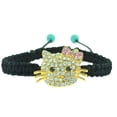 thumbnail image 1 of Hello Kitty Bracelet-Fashionable, Bling, Rhinestone Crystal,  Charm, Macramé, Shamballa Style, Adjustable, Pull-Tied Bracelet, Handmade, Women, Girls, Flower Girls, Children, 1 of 3