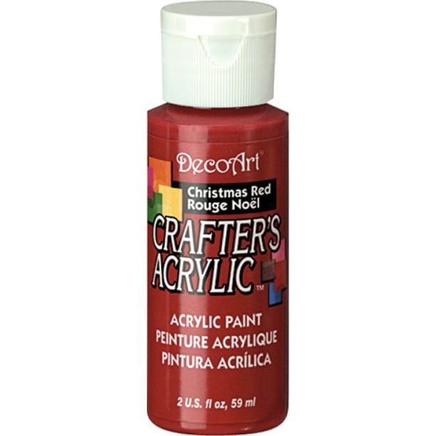 DecoArt Crafter's Acrylic Gloss Paint, 2 oz., Christmas Red Walmart