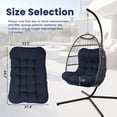 thumbnail image 3 of Egg Chair Cushion Replacement, Waterproof Hanging Basket Seat Cushion, U-Shape Swing Chair Cuhsion 37x49 Inches for Indoor Outdoor Patio Porch Furniture (Only Cushion), 3 of 7